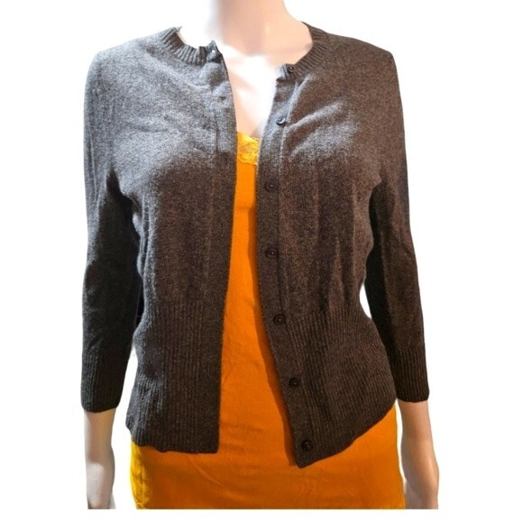 LOFT Charcoal Gray Women's Cardigan Sweater - Picture 2 of 6